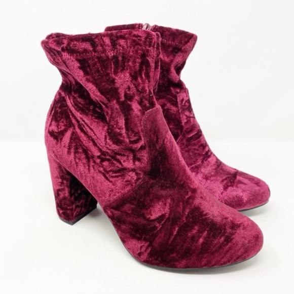 Lane Bryant Velvet Zip Booties - Picture 5 of 6